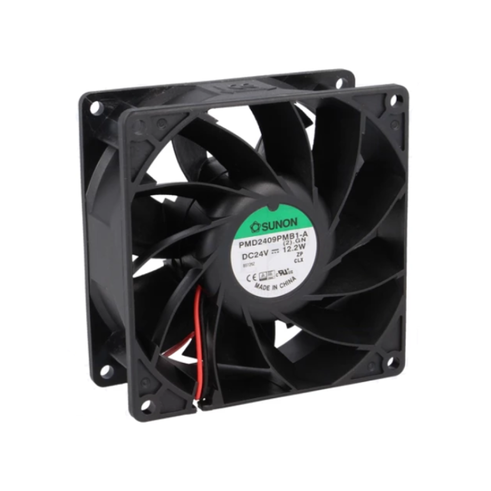 Ventilator 24VDC 92x38mm 204m3/h 57dB kugl. Sunon Ventilator 24VDC 92x38mm 204m3/h 57dB kugl. Sunon