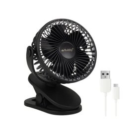 Ventilator ACCU 1200mAh na štipaljku crni Ruhhy
