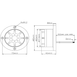 Sirena piezo 12V 2,3-3,5kHz 105dB