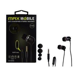Slušalice mini KV-1373 MP3; 3.5mm + mic. crne