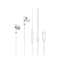 Slušalice mini WE08 MP3 + mic. USB-C; 1,2m bijele 