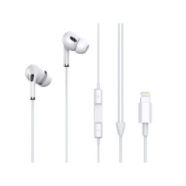 Slušalice za iPhone 7/8 lightning WE08; 1,2m; bij.