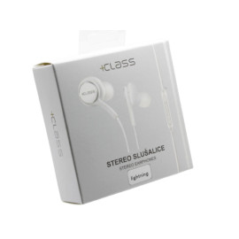 Slušalice za iPhone 7/8 lightning +Class 1,2m bije