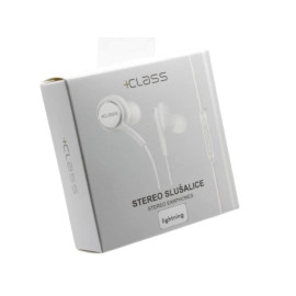 Slušalice za iPhone 7/8 lightning +Class 1,2m bije