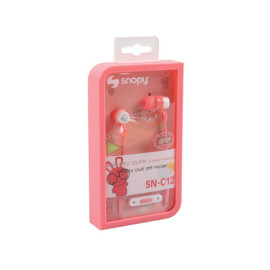 Slušalice mini Snopy MP3; 3.5mm SN-C12 crvene 