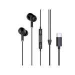 Slušalice mini WE08 MP3 + mic. USB-C; 1,2m MM crna
