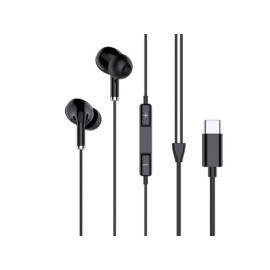Slušalice mini WE08 MP3 + mic. USB-C; 1,2m MM crna