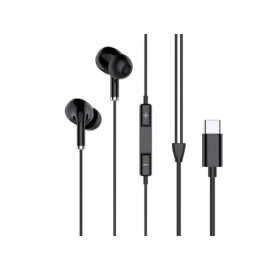 Slušalice mini WE08 MP3 + mic. USB-C; 1,2m MM crna