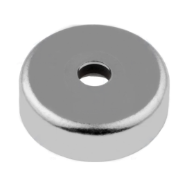 Magnet permanentni 40x8mm 90N; s rupom za montažu