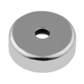 Magnet permanentni 40x8mm 90N; s rupom za montažu