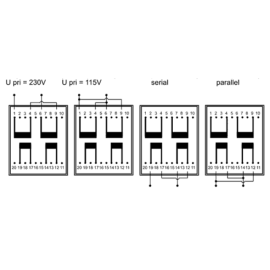 Trafo inkapsulirani 14VA 230V/2x12V 2x0,57A PCB