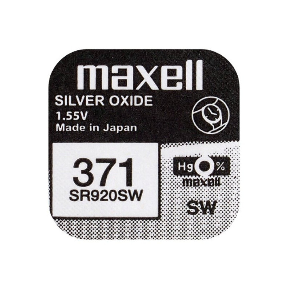 Baterija silver-oxid 371 SR920SW 1,55V Maxell- - - Baterija silver-oxid 371 SR920SW 1,55V Maxell- - -