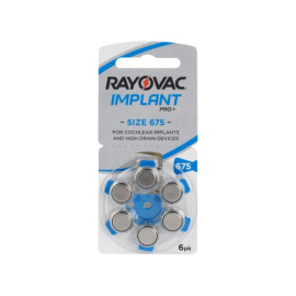 Baterija cink-zrak A675; 1,45V RAYOVAC Implant BL6