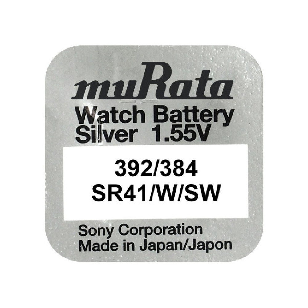 Baterija silver-oxid 384 SR41SW 1,55V Murata Baterija silver-oxid 384 SR41SW 1,55V Murata