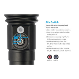 Svjetiljka Xtar D26W; podvodna, 1100lm, 310m, IPX8