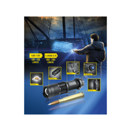 Svjetiljka everActive FL-180 Bullet; ACCU, 200lm