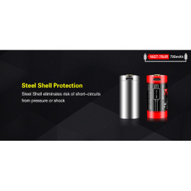 Baterija litij-ion 16340 3,7V 700mAh Klarus USB