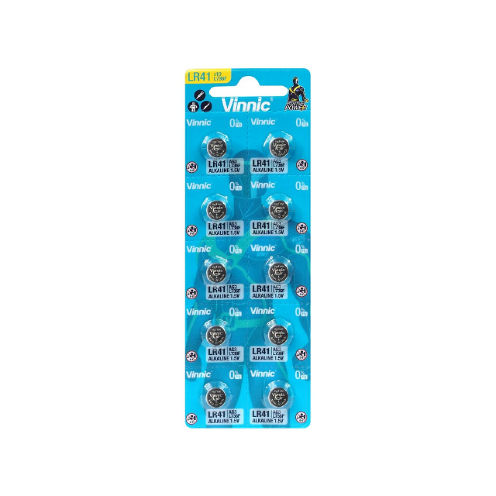 Baterija alkalna AG3 LR41 1,5V Vinnic BL10