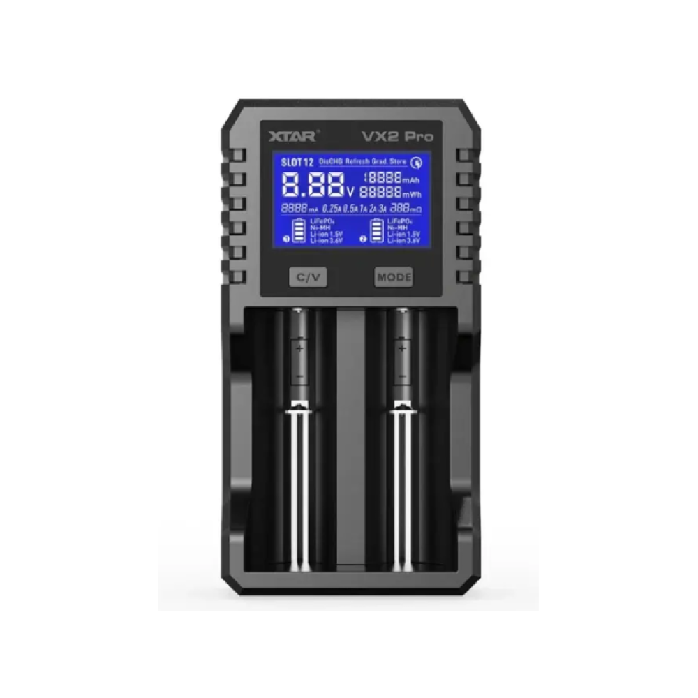 Punjač i tester kapacit. baterija VX2 PRO SET Xtar