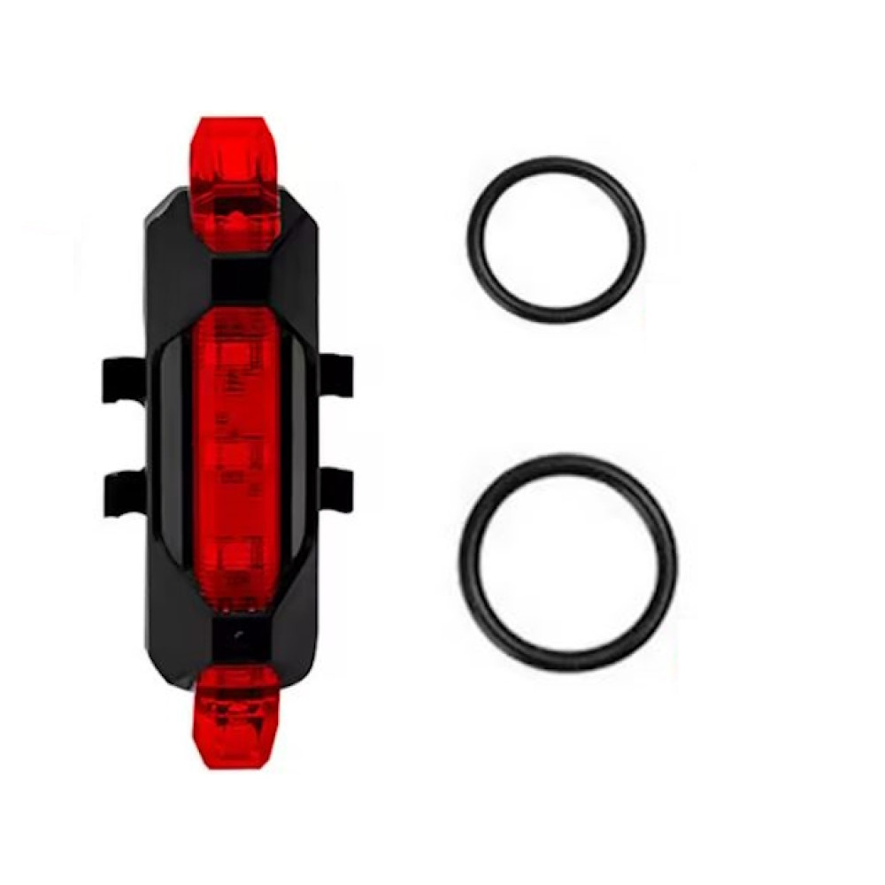 Svjetiljka LED za bicikl crvena; USB; IPX5; 15lm