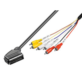 Kabel SCART / činčx6 muški 1,5m (2m)