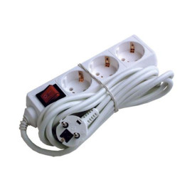 Produžni kabel 3xŠUKO+prek. 5m bijeli 3x1,5mm2