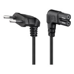 Kabel EURO / utikač C7 2x0,75 2,5A 3m kutni crni