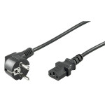 Kabel ŠUKO kutni / IEC C13 ravni 3x1mm2 crni 5m