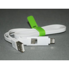 Kabel USB A muški / Micro-B & iPhone 5/6/7; bijeli