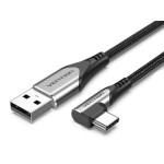 Kabel USB 2.0 A muški / USB-C kutni 90° 3A 1,5m