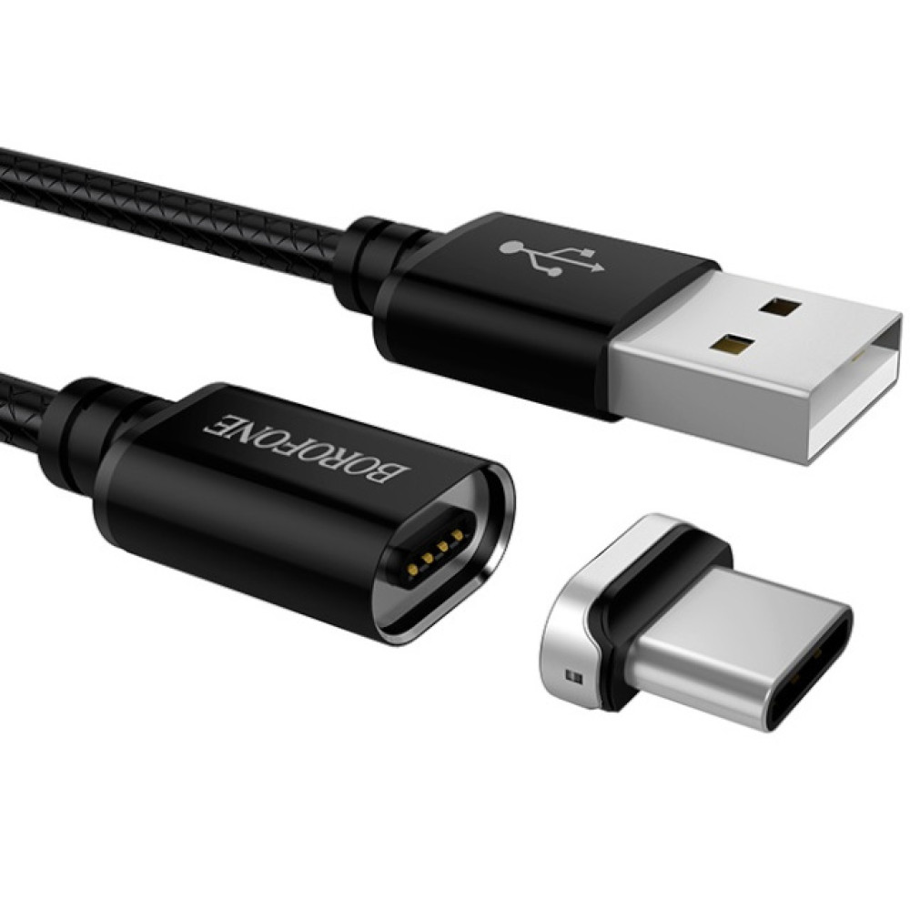 Kabel USB A muški / USB-C BU1; magnetni 1,2m; crni Kabel USB A muški / USB-C BU1; magnetni 1,2m; crni
