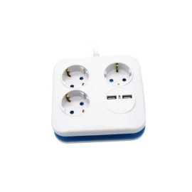 Produžni kabel 3xŠUKO 1,4m + 2xUSB 2.4A 3x1,5mm