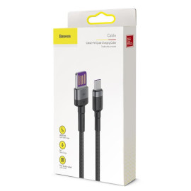 Kabel USB 2.0 A muški / USB-C; 5A Quick Charge; 1m