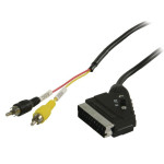 Kabel SCART / činčx2 1,5m + prekidač