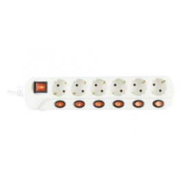 Produžni kabel 6xŠUKO+7 prekidača, 1,5m; 3x1,0mm