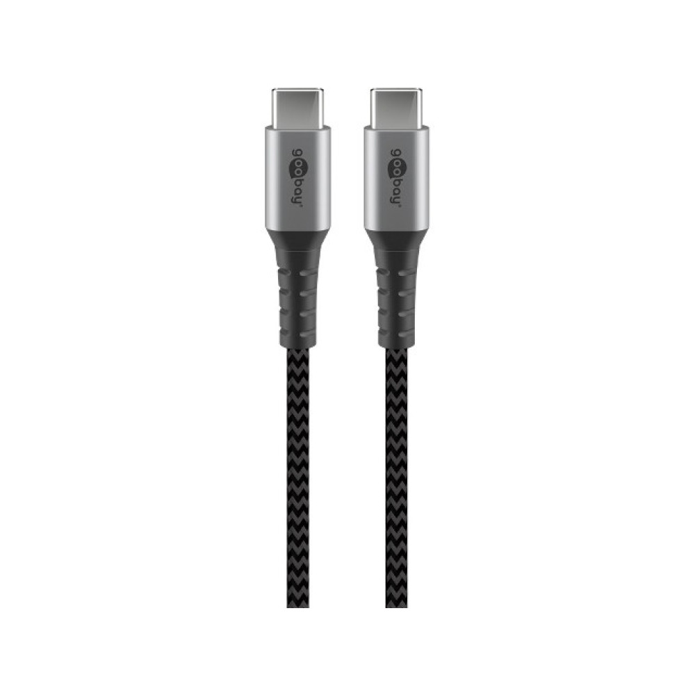 Kabel USB-C muški / USB-C muški; 2m; pleteni; sivi Kabel USB-C muški / USB-C muški; 2m; pleteni; sivi