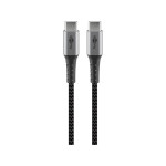 Kabel USB-C muški / USB-C muški; 0,5m; pleteni siv
