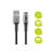 Kabel USB 2.0 A muški / USB-C 0,5m 3A pleteni sivi