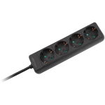 Produžni kabel 4xŠUKO 1,5m crni 3x1mm2