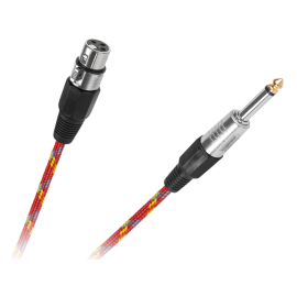 Kabel XLR 3pin ženski / 6,35 mono muški; 5m