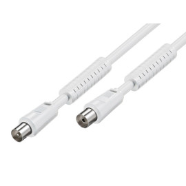 Kabel koaks ravni s feritom, dupli oklop; 1,5m