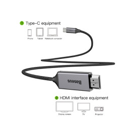 Kabel USB-C na HDMI19 muški; 4K; Baseus; 1.8m