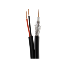 Kabel koaks 75R 9,0x6,5mm RG59 + napajanje 2x0,75