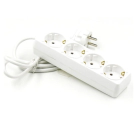 Produžni kabel 4xŠUKO 5m bijeli 3x1,5mm2