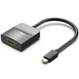 Kabel USB-C na HDMI19 ženski 0,15m crni