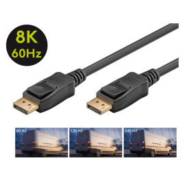 Kabel DisplayPort M / DisplayPort M, 2.0, 8K, 1m