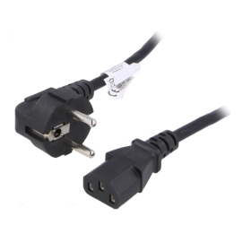 Kabel ŠUKO kutni / IEC C13 ravni 3x0,75mm2; 3m
