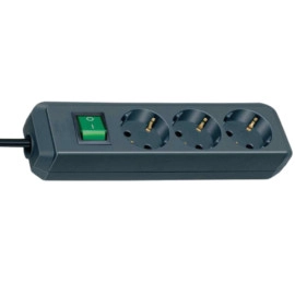 Produžni kabel 3xŠUKO+prek. 1,5m crni 3x1mm2