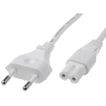Kabel EURO / utikač C7 2x0,75mm2 3m ravni bijeli