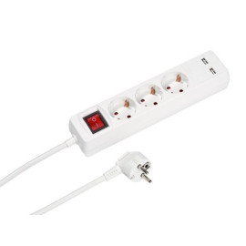 Produžni kabel 3xŠUKO+prek 1,4m 2xUSB 2,1A 3x1,5mm